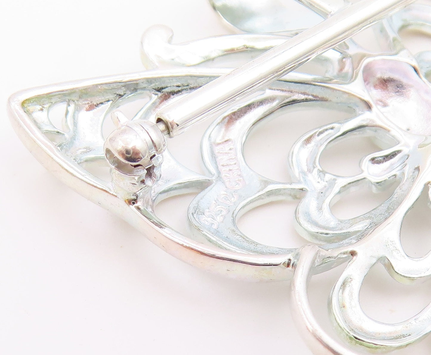 ROSS SIMON 925 Sterling Silver  Shiny Butterfly Cutout Brooch Pin  BP5366