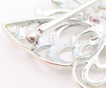ROSS SIMON 925 Sterling Silver  Shiny Butterfly Cutout Brooch Pin  BP5366
