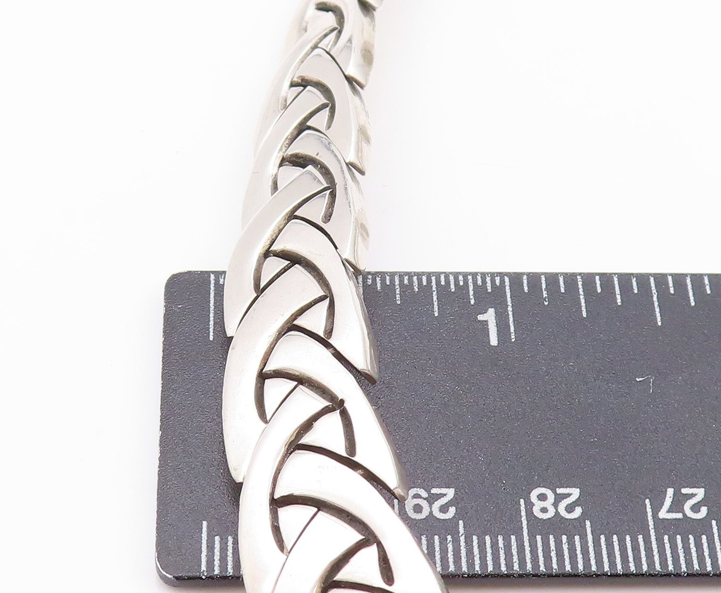 925 Sterling Silver Vintage Necklace Designer Graduated Link Band NE4570