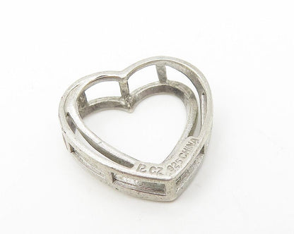 ROSS SIMON 925 Sterling Silver  Cubic Zirconia Love Heart Pendant  PT9219