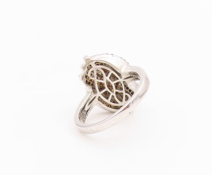 925 Sterling Silver Vintage Ring D'JOY Real Diamonds Knot Band  Sz 10  RG36435
