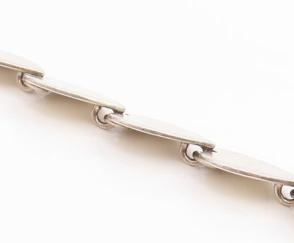 925 Sterling Silver Vintage Bracelet DENMARK Minimalist Love Heart Link  BT11681