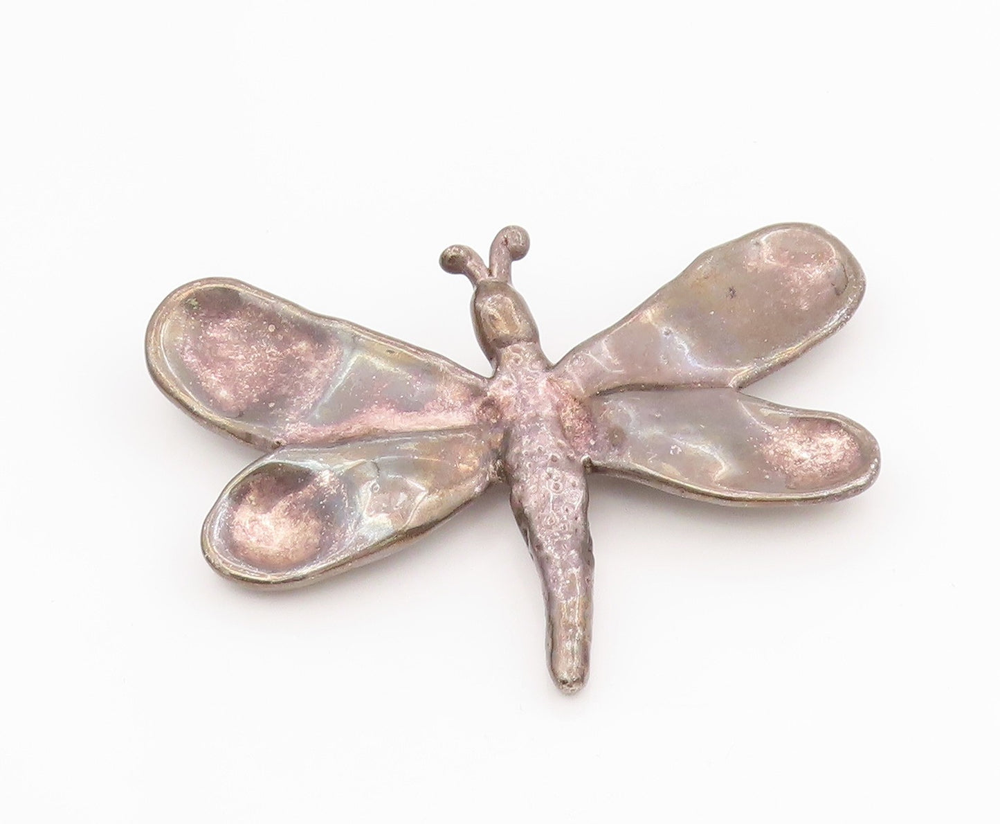 925 Sterling Silver Vintage Brooch Pin ISRAEL Classic Large Dragonfly  BP12187
