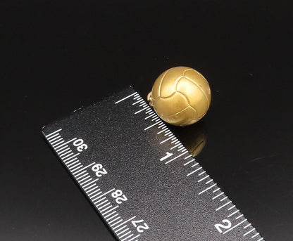 10K GOLD  Vintage Etched Volleyball Sports Charm Pendant  GP358