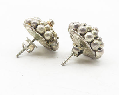 925 Sterling Silver  Vintage Pink Topaz Bubble Dome Drop Earrings  EG5997