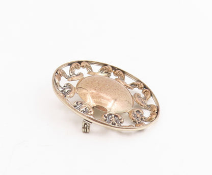 925 Sterling Silver Vintage Brooch BEAU Intricate Openwork Celtic Pin  BP12295