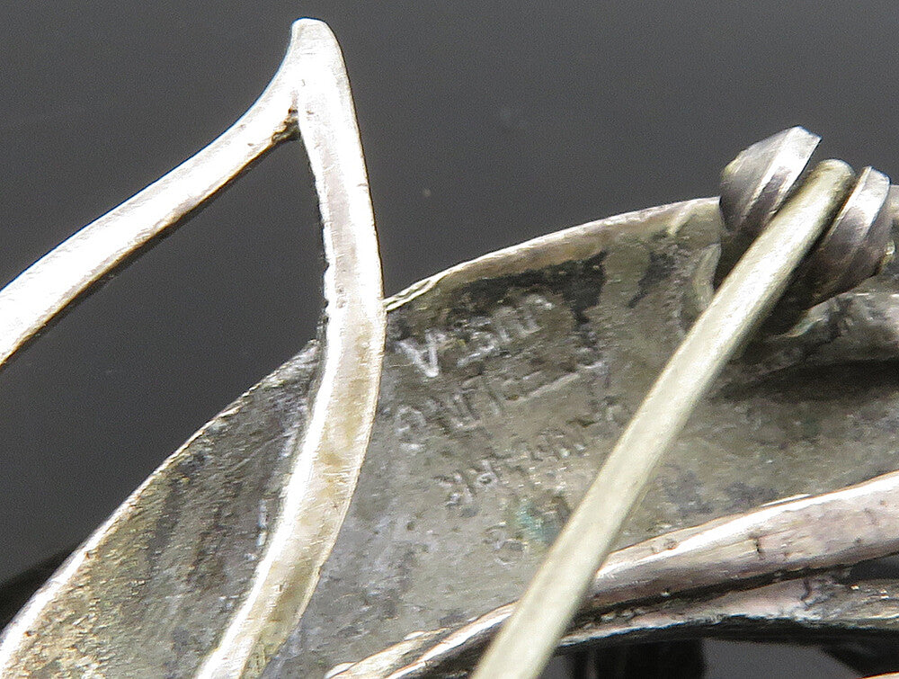 JUST ANDERSEN DENMARK 925 Silver  Vintage Modernist Leaf Brooch Pin  BP9323