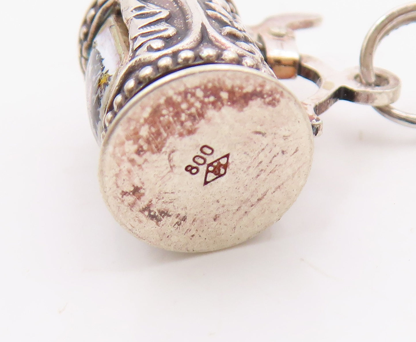 EUROPEAN 925 Silver  Vintage Petite German Style Beer Mug Pendant  PT19351