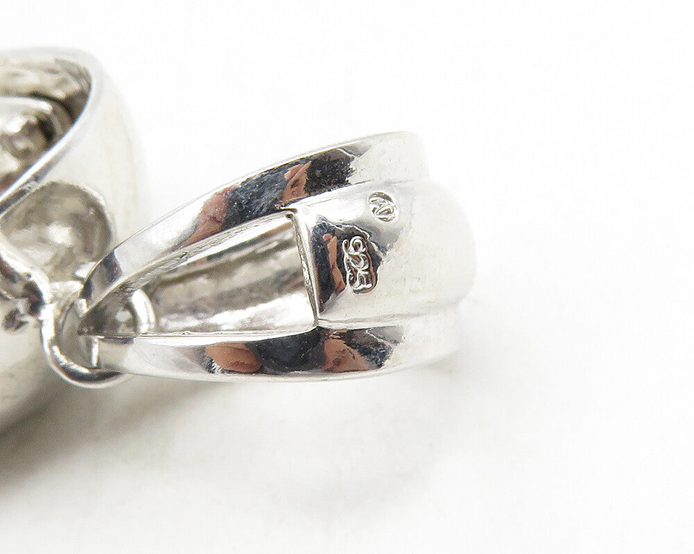 925 Sterling Silver  Pink Topaz Shiny Skull Head Motif Drop Pendant  PT7842