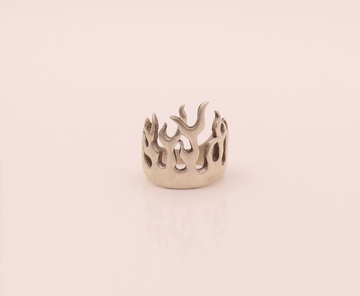 925 Sterling Silver  Vintage Cutout Carved Wild Fire Ring Sz 13.5  RG26714
