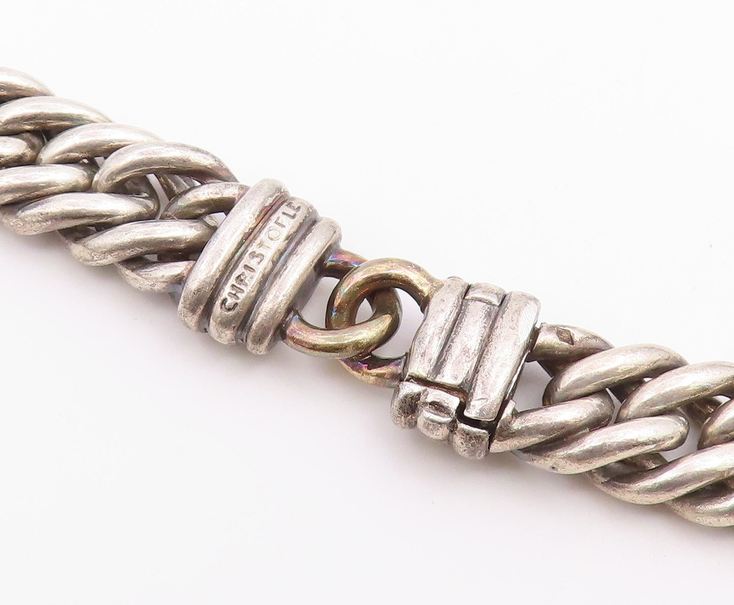 925 Sterling Silver Vintage Necklace CHRISTOFLE Classic Curb Chain HEAVY  NE4885