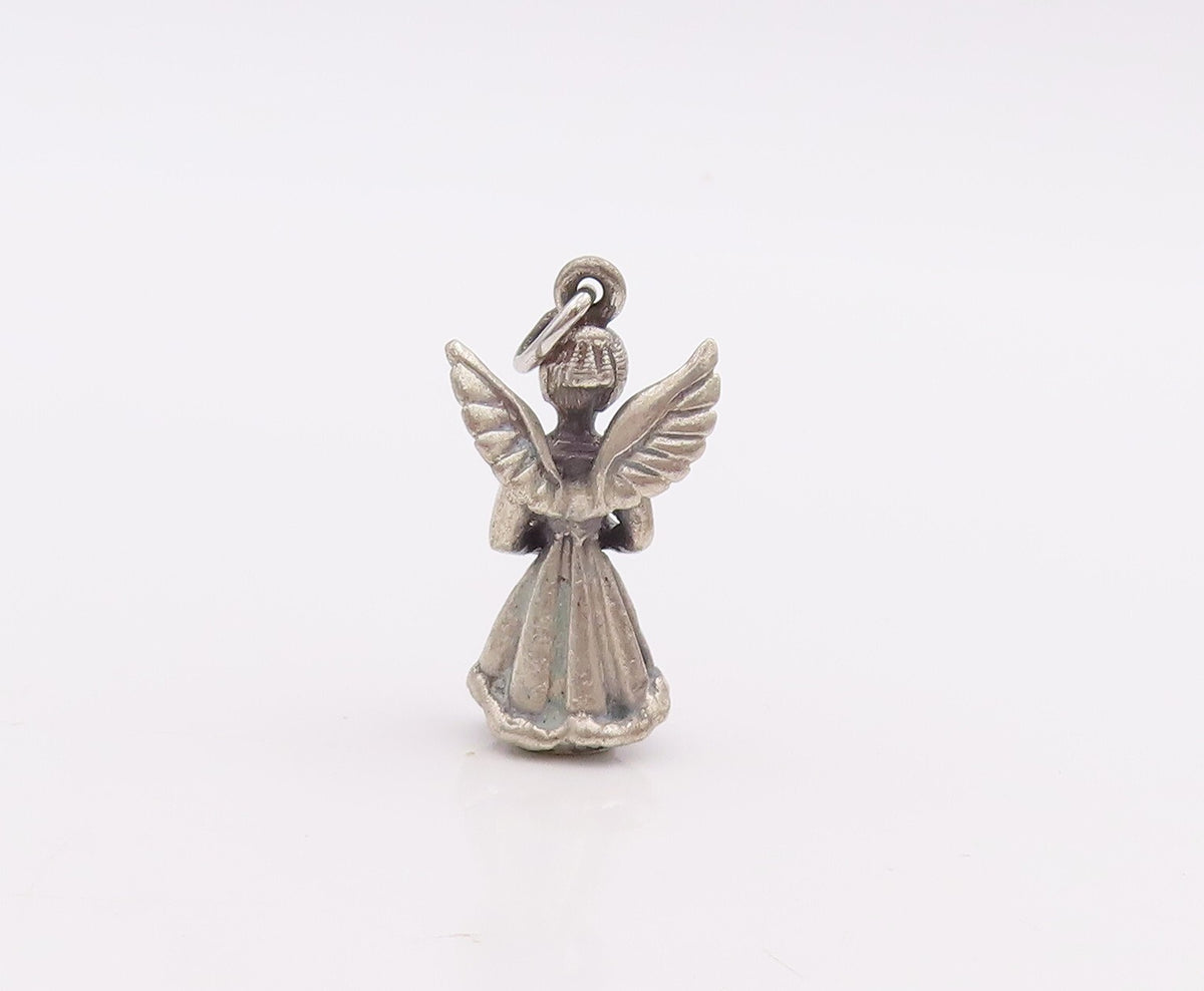 925 Sterling Silver Vintage Pendant CREED Mini October Fairy Angel  PT23361