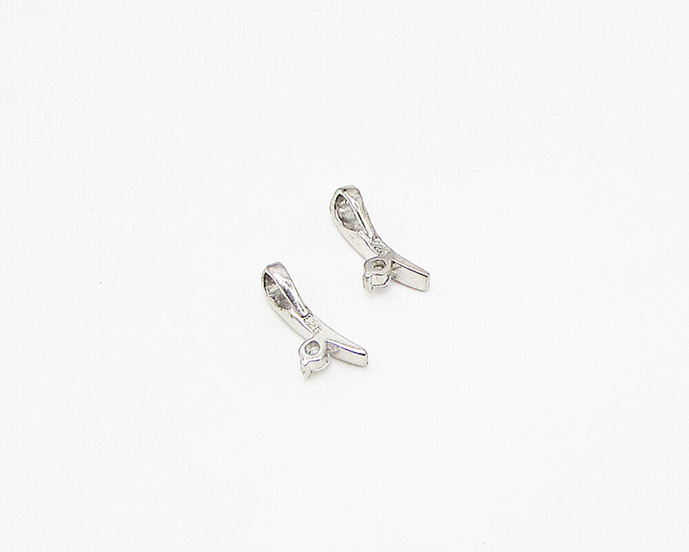 925 Sterling Silver  Lot of 2 White Cubic Zirconia Slider Pendant  PT1943