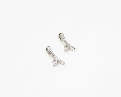 925 Sterling Silver  Lot of 2 White Cubic Zirconia Slider Pendant  PT1943