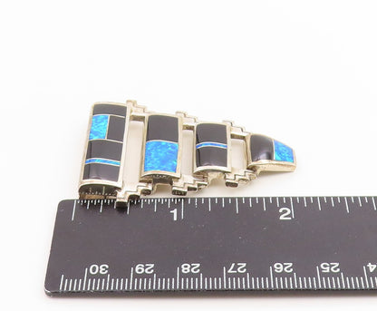 925 Sterling Silver Vintage Pendant DAVID ROSALES NAVAJO Gemstone  PT26195