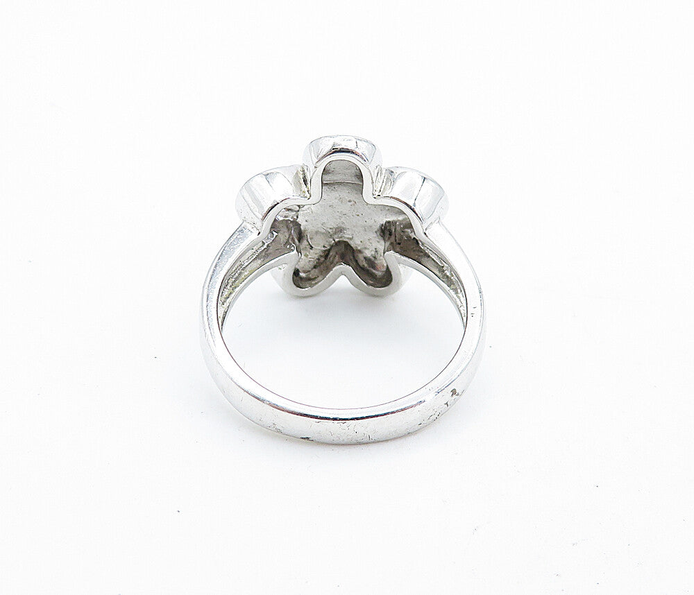 ROSS SIMON 925 Silver  Genuine Diamond Hope Stamped Band Ring Sz 8  RG6995