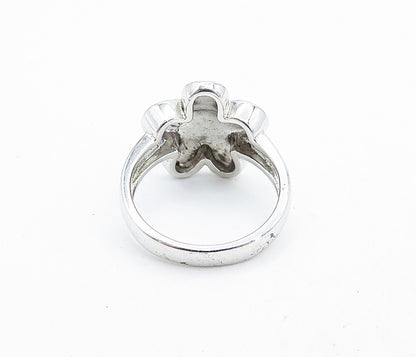 ROSS SIMON 925 Silver  Genuine Diamond Hope Stamped Band Ring Sz 8  RG6995