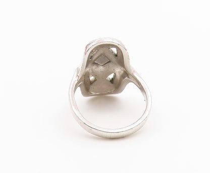 925 Sterling Silver Vintage Ring Classic Geometric Shield Band  Sz 6.5  RG36811