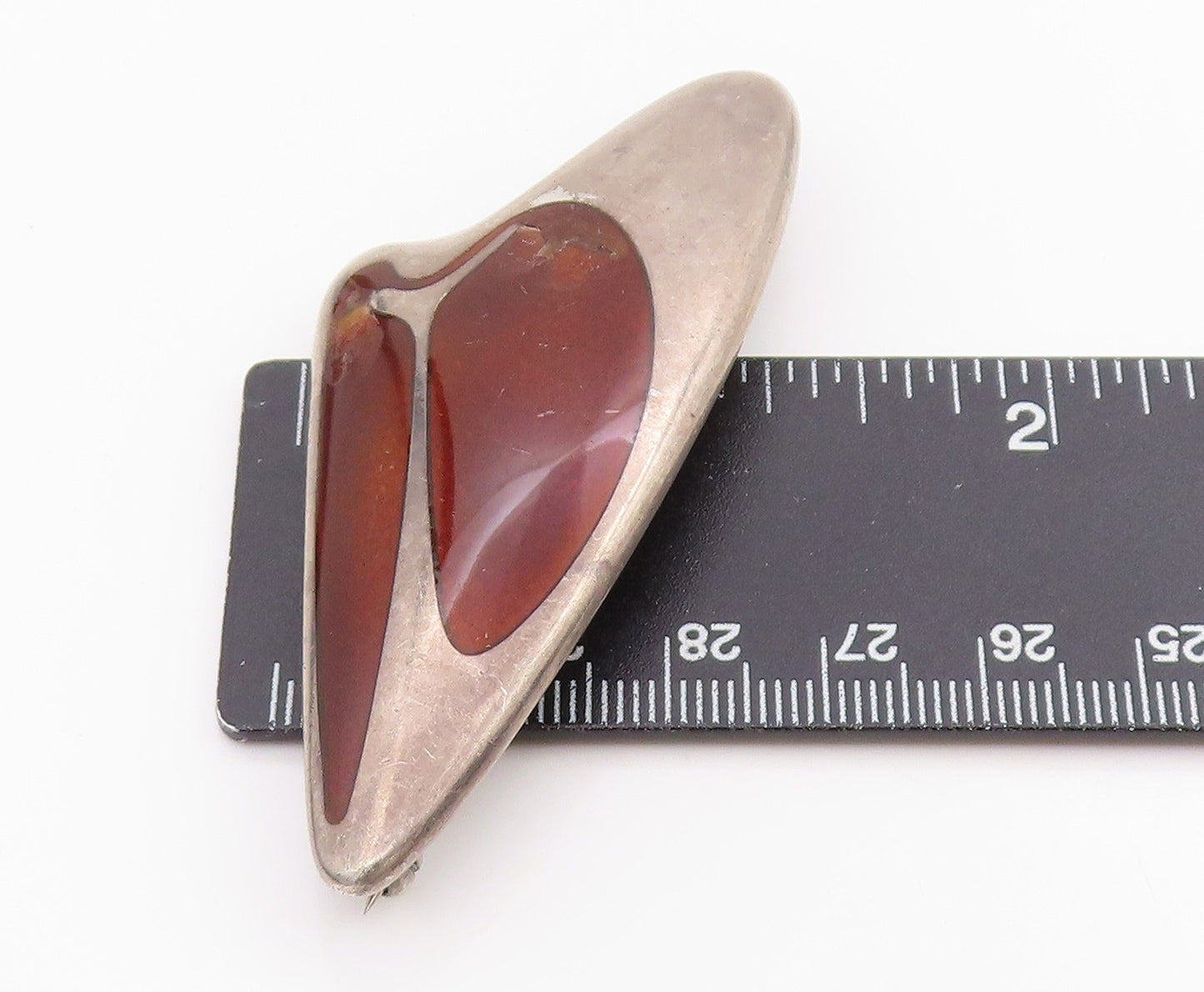 925 Sterling Silver Vintage Brooch Pin GEORG JENSEN DENMARK Enamel Wing  BP12184
