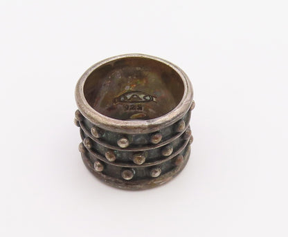 925 Sterling Silver Vintage Ring DEBORAH ARMSTRONG Peridot Band  Sz 6  RG36530