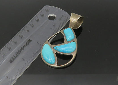 DTR JAY KING 925 Sterling Silver  Vintage Turquoise Cutout Pendant  PT18509