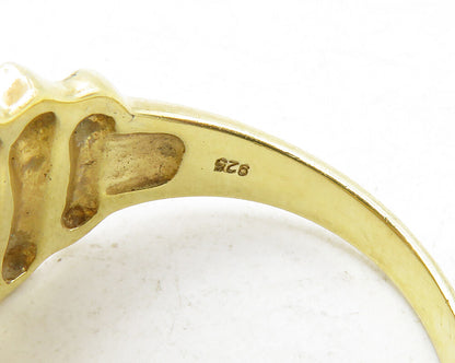 925 Sterling Silver  Vintage Shiny Sculpted Tapered Band Ring Sz 11  RG13010