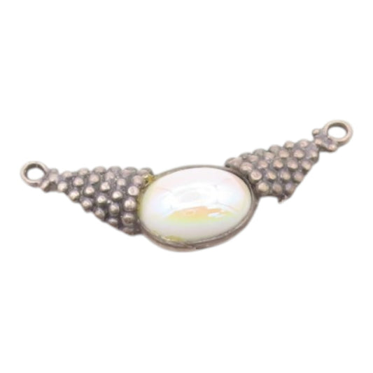 925 Silver  Vintage Oval Center With Grape Cluster Wings Pendant  PT20935