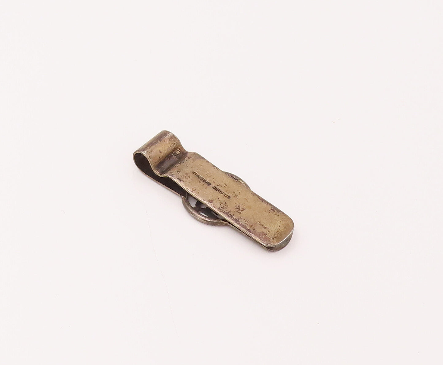 925 Sterling Silver  Vintage Fortune Carved In Chinese Tie Pin  TR3484