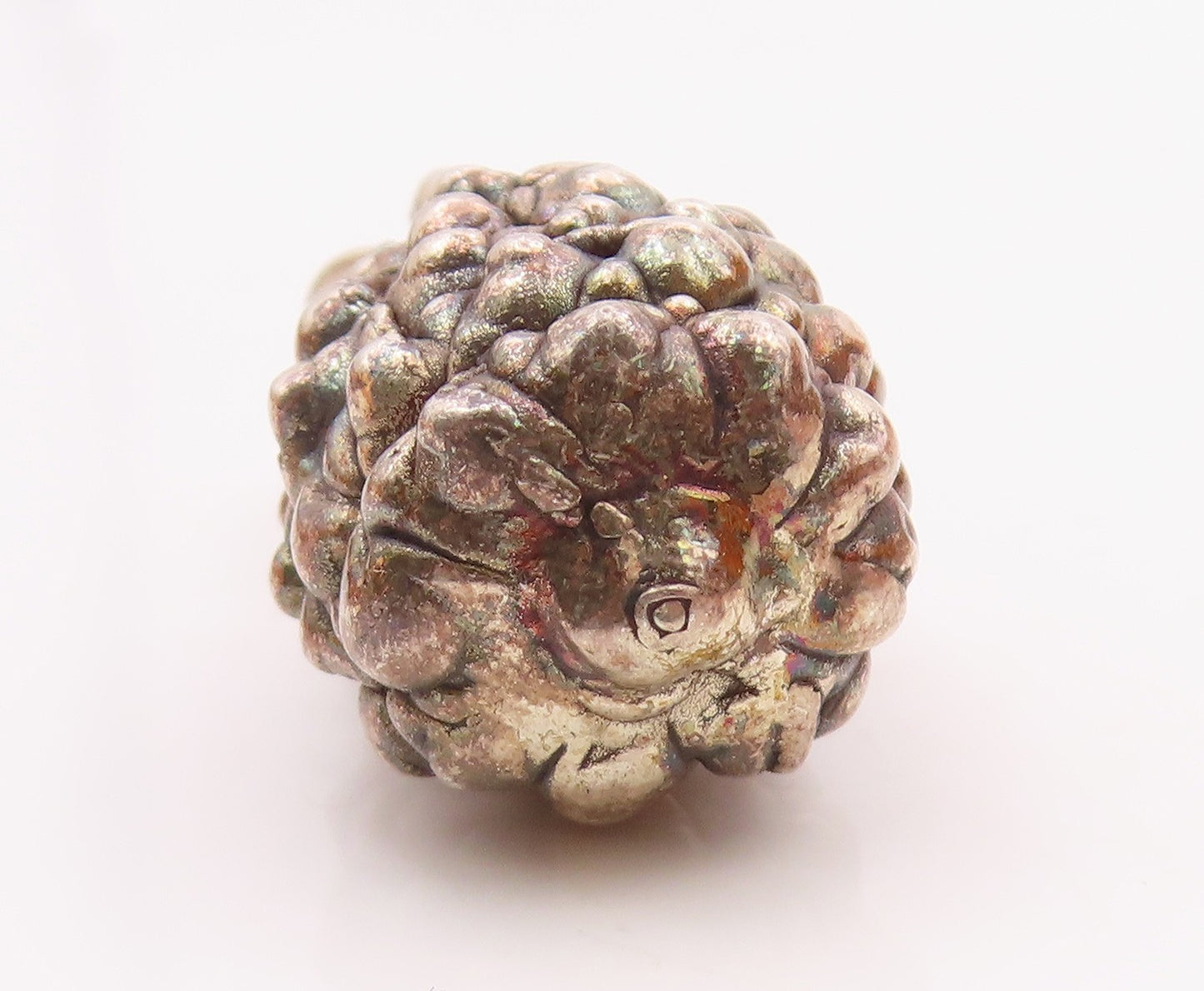 925 Sterling Silver  Vintage Hollow Pineapple Fruit Motif Pendant  PT19646
