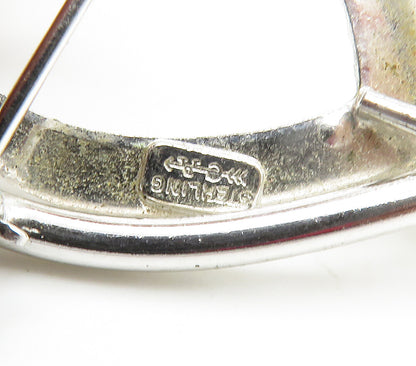CARL ART 925 Sterling Silver  Petite Pearls Love Heart Brooch Pin  BP6077
