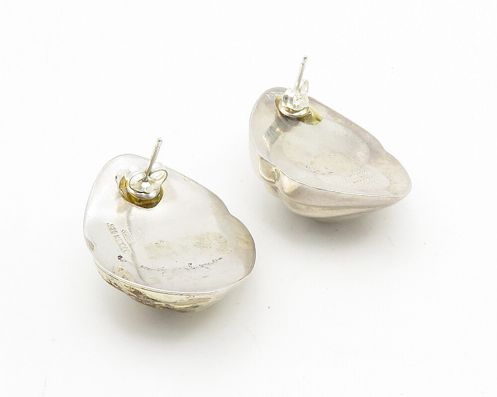 JONDELL MEXICO 925 Sterling Silver  Vintage Fluted Dome Drop Earrings  EG5566