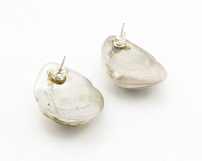 JONDELL MEXICO 925 Sterling Silver  Vintage Fluted Dome Drop Earrings  EG5566