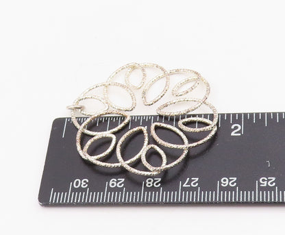 925 Sterling Silver Vintage Pendant Elegant Intertwined Open Floral Loop PT25709