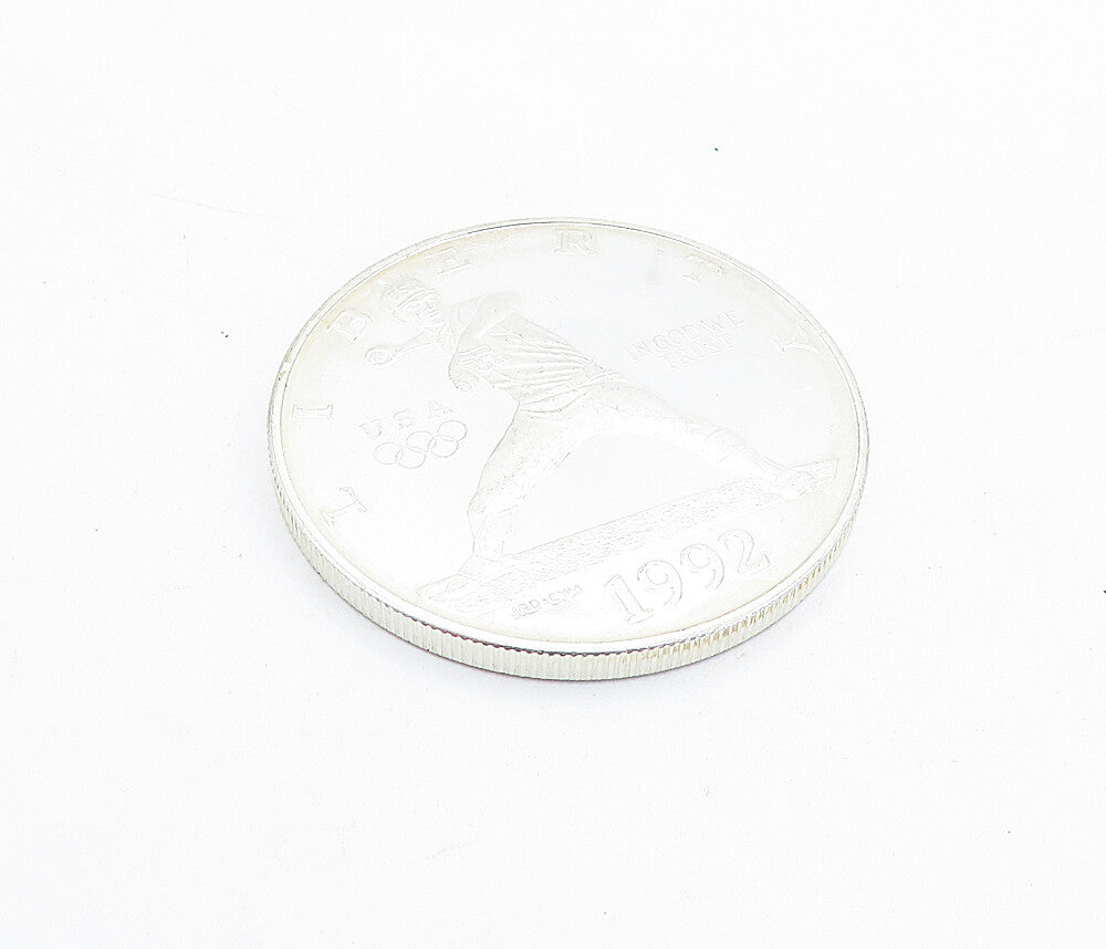 925 Sterling Silver  Vintage Shiny United States Dollar Coin Medallion  TR1209