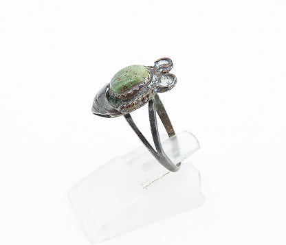 NAVAJO 925 Sterling Silver  Vintage Antique Jasper Cocktail Ring Sz 8  RG3866