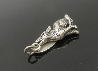 925 Sterling Silver  Vintage Howling Wolf Yellowstone Park Pendant  PT17427