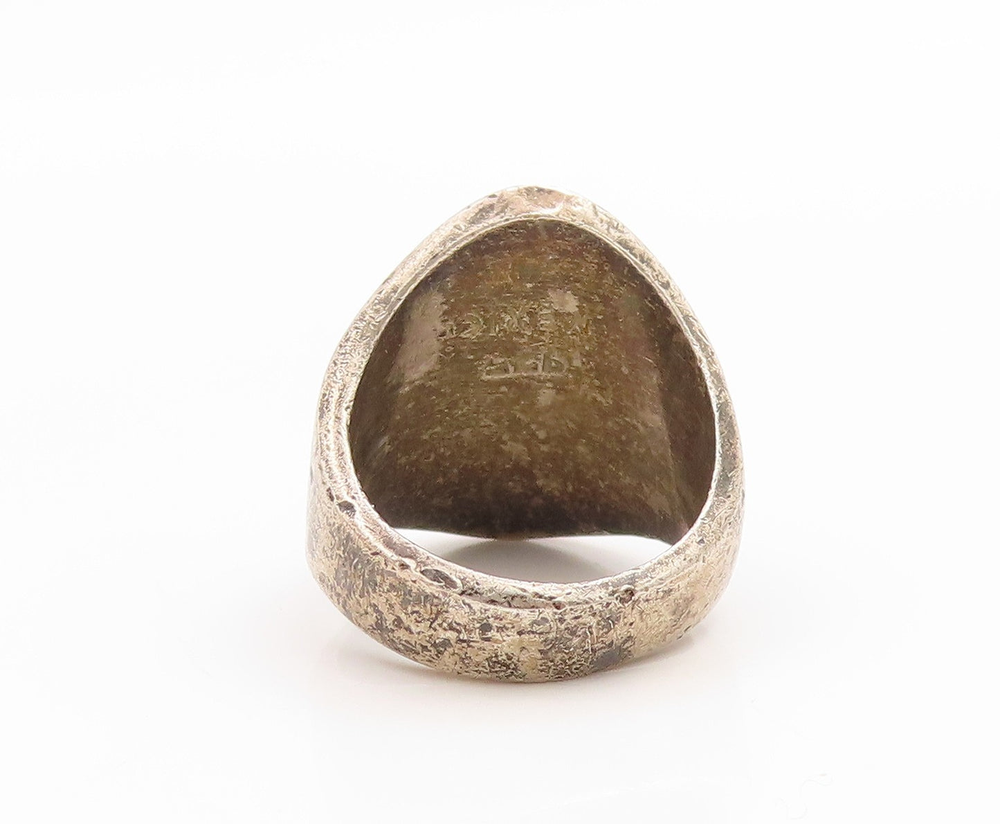 925 Sterling Silver Vintage Ring MEXICO Brutalist Design Band  Sz 7  RG35810