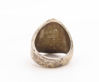 925 Sterling Silver Vintage Ring MEXICO Brutalist Design Band  Sz 7  RG35810