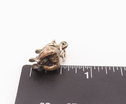 925 Sterling Silver Vintage Pendant DISNEY Carved Goofy From Micky Mouse PT22782