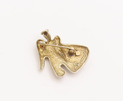 925 Sterling Silver Vintage Brooch Pin Designer Solid Cutout Angel  BP11082
