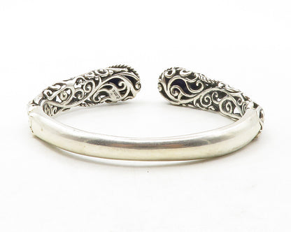 CAROLYN POLLACK RELIOS 925 Silver  Vintage Kyanite Swirl Cuff Bracelet  BT5039