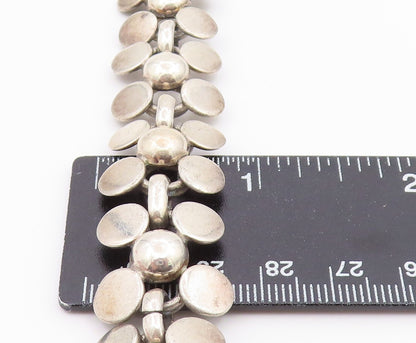 925 Sterling Silver Vintage Bracelet MEXICO Modernist Geometric Link  BT12202