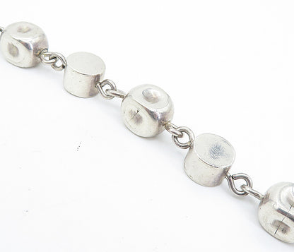 BRENDA SCHOCHFELD 925 Sterling Silver  Vintage Beaded Chain Bracelet  BT3048
