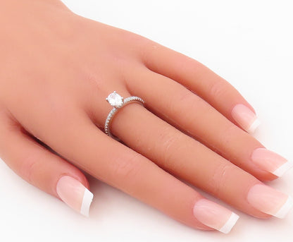 925 Sterling Silver Vintage Ring Minimalist CZ Wedding Ring  Sz 7 RG30357