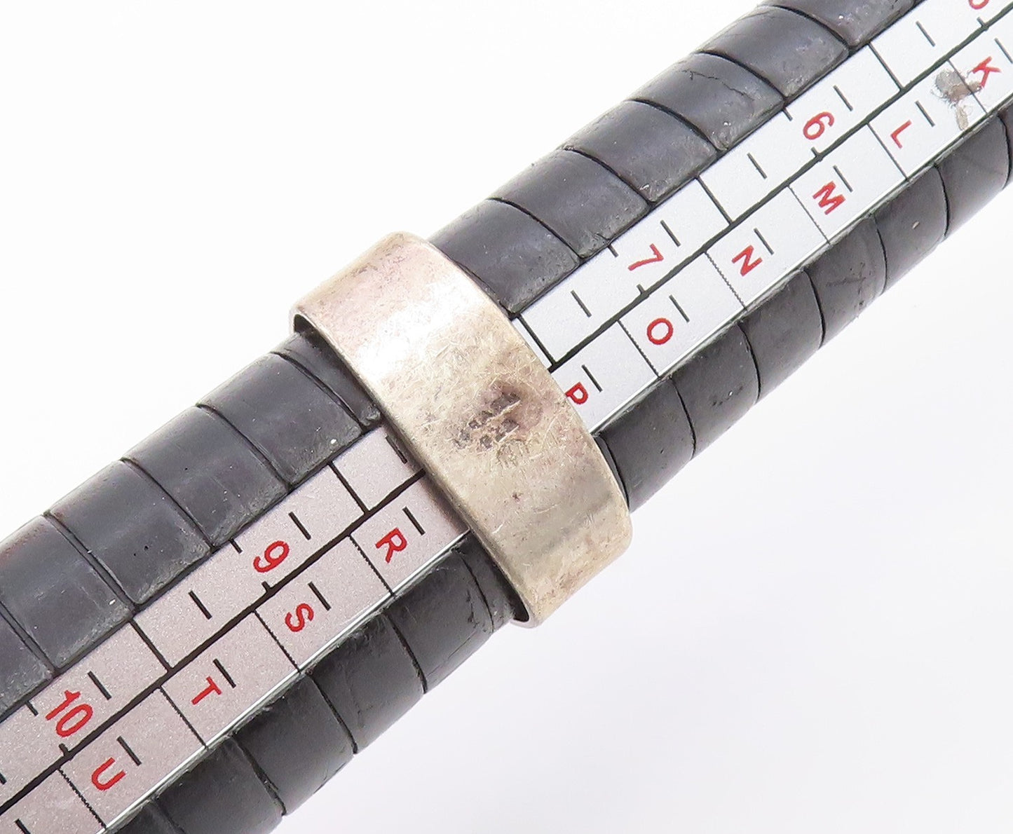 925 Sterling Silver Vintage Ring ISRAEL Cabochon Eilat Stone Band Sz 7.5 RG35539