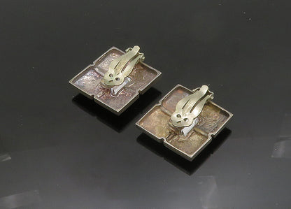 DND 925 Sterling Silver  Vintage Cubic Zirconia Non Pierce Earrings  EG9873