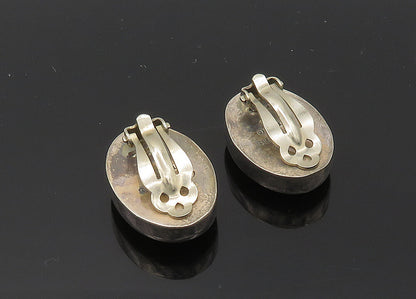 SILVER CREATIONS 925 Silver Vintage Rhodochrosite Non Pierce Earrings EG9831
