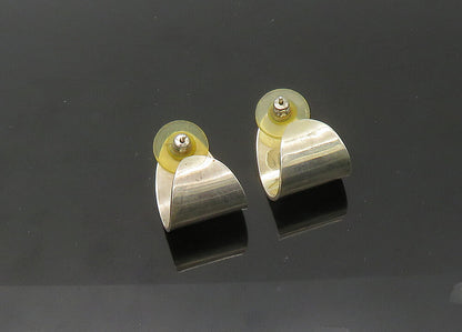 MEXICO 925 Sterling Silver  Vintage Black Onyx Curved Drop Earrings  EG11008