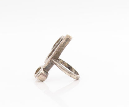 925 Sterling Silver Vintage Ring Letter Y Calligraphy Cutout Band  Sz 5  RG34392