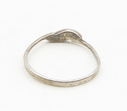 925 Sterling Silver  Vintage Inlaid Black Onyx Smooth Band Ring Sz 8  RG15591